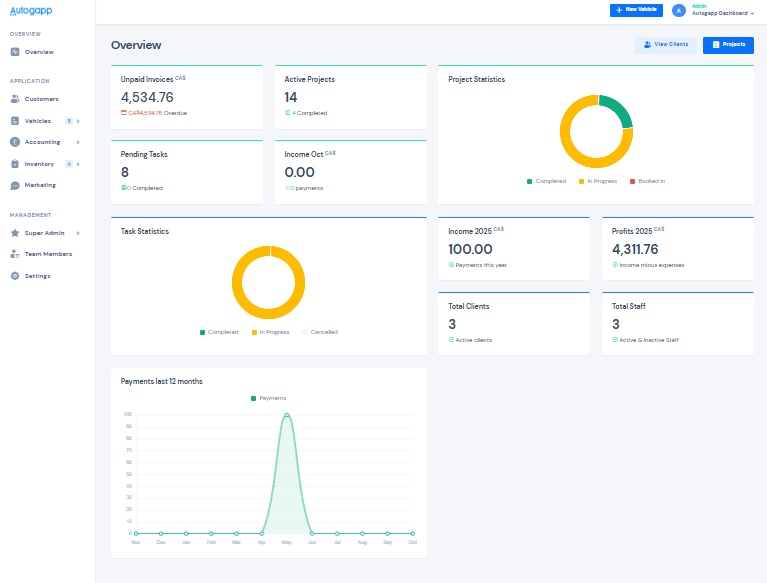 With AutoGAPP Garage Management Software, the entire task execution process becomes fast, organized, and transparent. From estimates to completed repairs, everything happens inside one platform. AutoGAPP helps auto service businesses: Create and manage work orders Add parts and labor instantly Send digital estimates for customer approval Track progress and completion of every repair Whether you run a small workshop or a certified service center, AutoGAPP saves time, improves customer satisfaction, and keeps your operations under control.